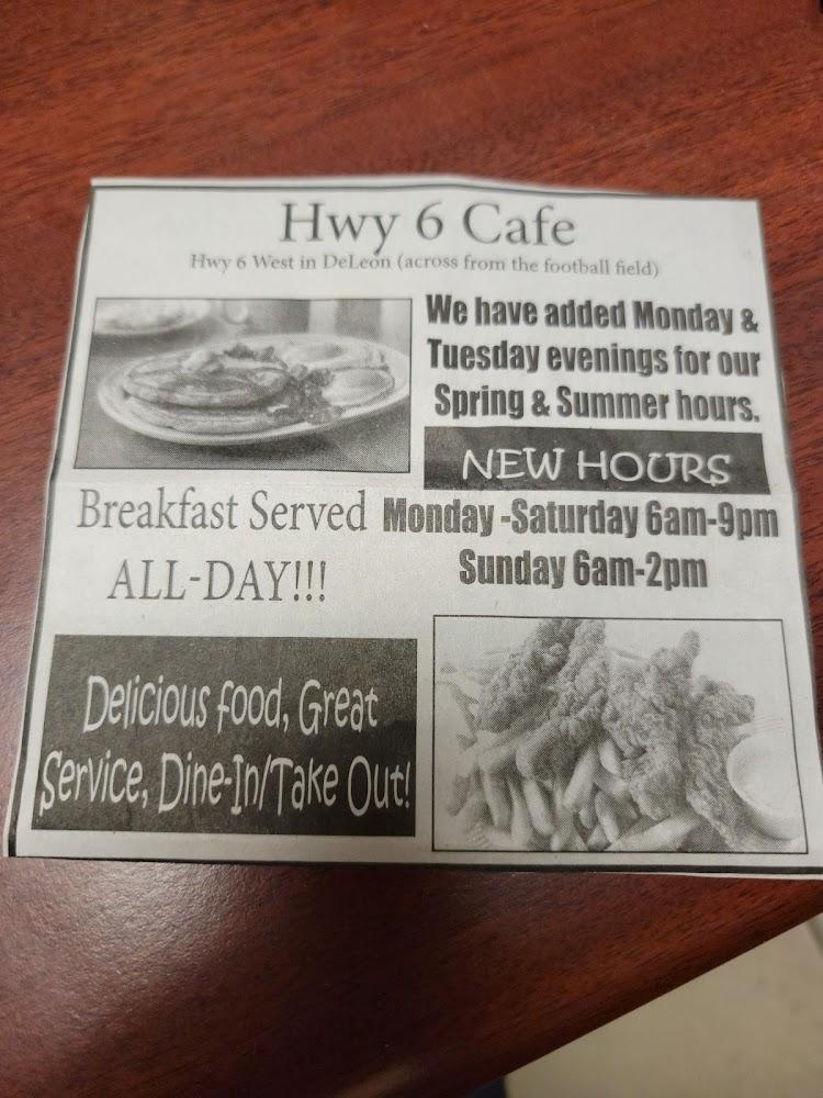 Highway 6 Cafe Menu image 3